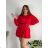 Šaty krátké mikinové dlouhý rukáv dámské oversize (M/L/XL ONE SIZE) ITALSKÁ MÓDA IMD25PEGY/DUR tmavě béžová M/L