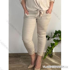 Women's oversized stretch pants (46/48/50 ONE SIZE) ITALIAN FASHION IM525BETTANY/DUR