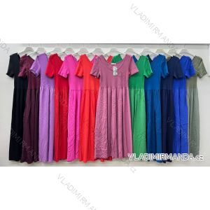 Short summer long sleeve women's dress, oversized (54/56/58 ONE SIZE) ITALIAN FASHION IM425070