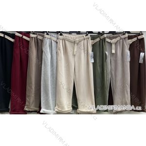 Kalhoty outdoorové s páskem dámské nadrozměr (42/44/46 ONE SIZE) ITALSKÁ MÓDA IMC25149