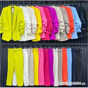 Souprava sako dlouhý rukáv a kalhoty dlouhé dámská (XS/S/M ONE SIZE) ITALSKÁ MÓDA IMWCA25287