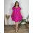 Short casual summer dress, short sleeves, women's oversized (54/56/58 ONE SIZE) ITALIAN FASHION IM425040 56/58 dark pink