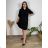 Women's elegant party long sleeve dress (S/M ONE SIZE) ITALIAN FASHION IM322282 M / L black
