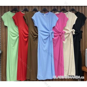 Women's short sleeve summer casual dress (S/M/L ONE SIZE) ITALIAN FASHION IMWGB25022