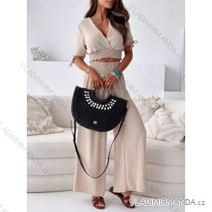Souprava tunika krátký rukáv a kalhoty dlouhé dámské (XS/S/M ONE SIZE) ITALSKÁ MÓDA IMWCA25309