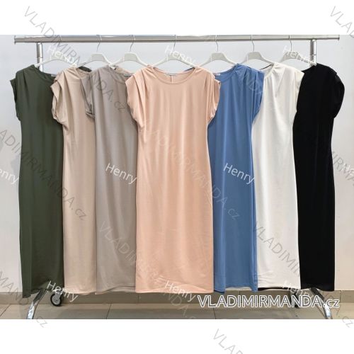 Šaty elegantní košilové dlouhý rukáv dámské (S/M ONE SIZE) ITALSKÁ MÓDA IMWY21734