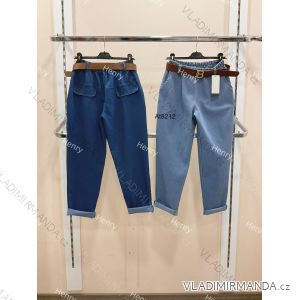 Rifle jeans s páskem dámské (S/M/L ONE SIZE) ITALSKÁ MÓDA IMWBH25351