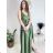 Long summer satin dress with straps women with belt (UNI S / M) ITALIAN FASHION IMM22INFINITE