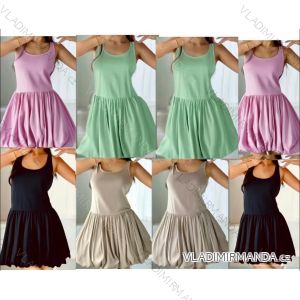 Šaty krátké letní bez rukávu dámské (XS/S/M ONE SIZE) ITALSKÁ MÓDA IMD25062