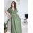Women's short-sleeved summer shirt dress with belt (42/44/46 ONE SIZE) ITALIAN FASHION IM425036 L / XL red