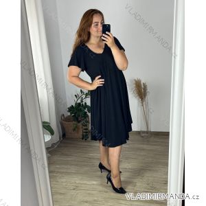 Short summer long sleeve women's dress, oversized (54/56/58 ONE SIZE) ITALIAN FASHION IM425070