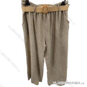 Kalhoty letní s páskem dámské (S/M/L ONE SIZE) ITALSKÁ MÓDA IM325027