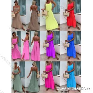 Šaty dlouhé oversize na ramínka dámské (S/M/L ONE SIZE) ITALSKÁ MÓDA IMWHP25399