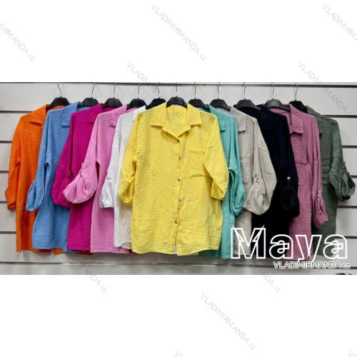 Women's short-sleeved oversized T-shirt (S/M/L ONE SIZE) ITALIAN FASHION IMWF25002