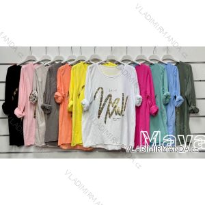 Tunika oversize dlouhý rukáv dámská (S/M/L ONE SIZE) ITALSKÁ MÓDA IMWMY25418