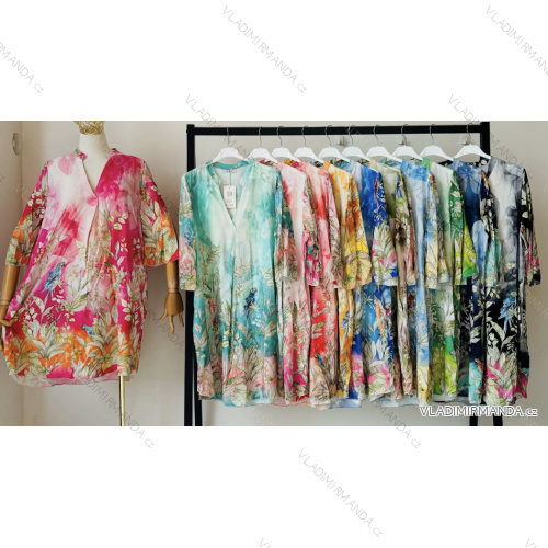 Women's Summer 3/4 Long Sleeve Dress (S/M ONE SIZE) INDIAN FASHION IMPEM23CA772