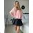 Tunic Blouse Short Sleeve Women's Plus Size (XL/2XL/3XL ONE SIZE) ITALIAN FASHION IM424128 52/54 white