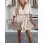 Overal krátký elegantní krátký rukáv dámský (XS/S/M ONE SIZE) ITALSKÁ MÓDA IMD25091