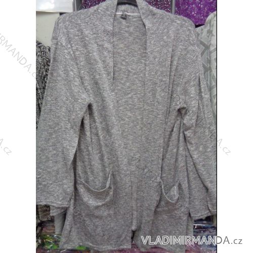 Cardigan  dlouhý rukáv dámský nadrozměrné (xl-3xl) OSLIL POLSKá MóDA PM117041