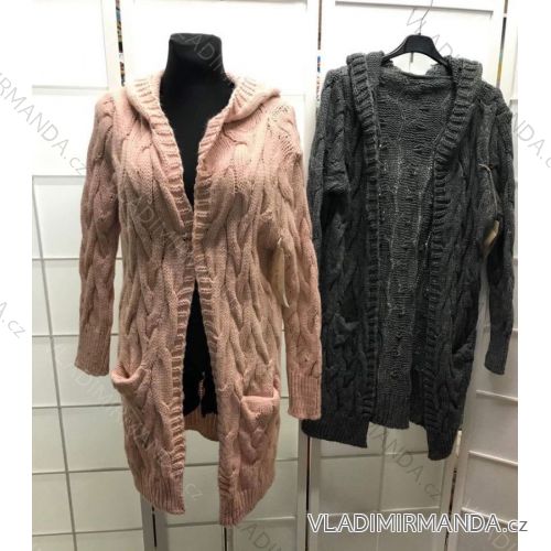 Cardigan dlouhý  rukáv  dámské (s-l) ITALSKá MóDA IM8177401-1