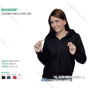 Mikina dámská s kapucí dl zip blossom(s-xl) MWK-300