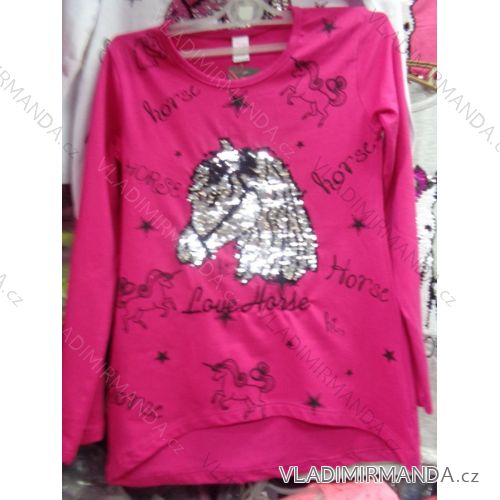 T-shirt short sleeve with sequins girls girl (134-164) TUZZY TURKEY MODA TM217072
