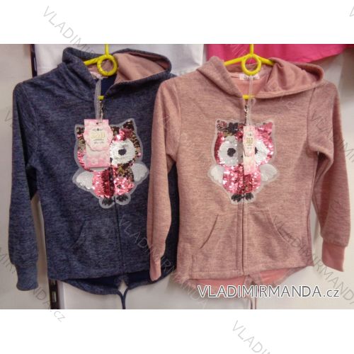 Sweatshirt with a weak hood and baby girl (4-12 years) SAD CH-3935
