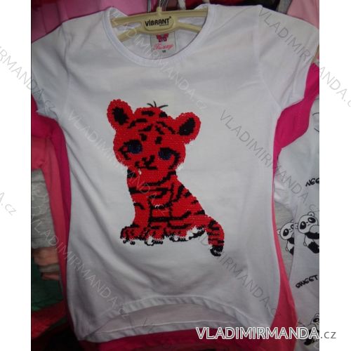 T-shirt short sleeve with sequins children's (98-128) TUZZY TURKEY MODA TM218004
