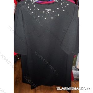 Tunika krátký rukáv s perličkami dámská nadrozměrná (xl-3xl) ITALSKá MóDA IM9188006