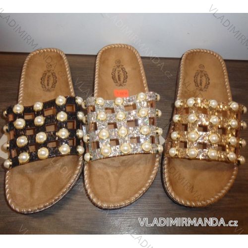 Slippers with pearls and stones women (36-41) FOOT ROC18H37-1
