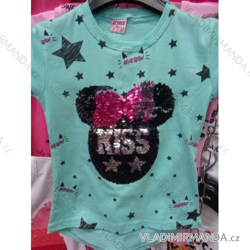 T-shirt short sleeve with sequins children's (98-128) ZEYREK TURKEY MODA TM218027
