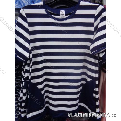 Tunic short sleeved striped womens (48-54) POLSKÁ VÝROBA PM118097
