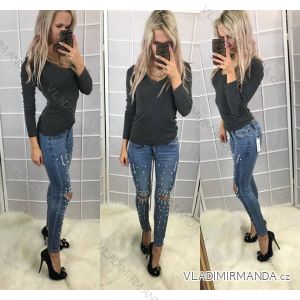 Rifle jeans s perličkami dámské (26-30/XS-L) AFASHION AF18057