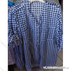 Košile 3/4 krátký rukáv kostkovaná dámská (uni s-xl) ITALSKá MóDA IM718177