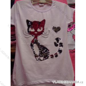 T-shirt with short sleeves with sequins girls girl (134-164) TUZZY TURKEY MODA TM218063
