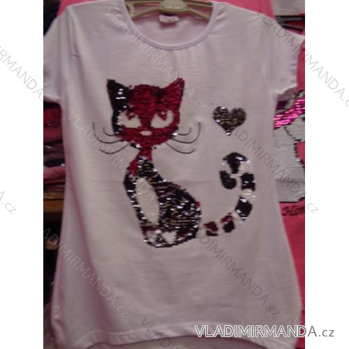 T-shirt with short sleeves with sequins girls girl (134-164) TUZZY TURKEY MODA TM218063
