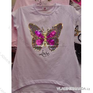 T-shirt with short sleeves with sequins girls girl (134-164) TUZZY TURKEY MODA TM218065
