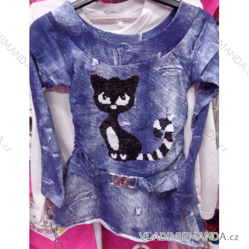 T-Shirt Kurzarm mit Pailletten Kinder (116-128) TUZZY TURKEY MODA TM218134
