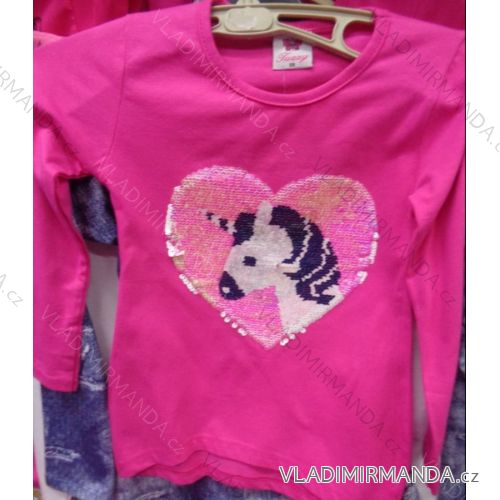 T-shirt short long sleeve with sequins baby girl (98-128) TUZZY TURKEY MODA TM218135
