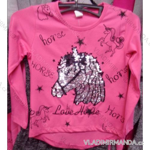 T-shirt short long sleeve with sequins baby girl (104-128) TUZZY TURKEY MODA TM218144
