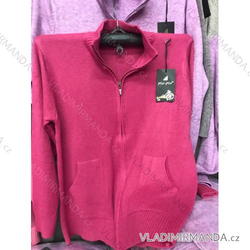 Sveter dlhý rukáv dámske (m-2xl) Poľsko moda PM118160
