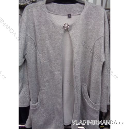 Cardigan with Long Sleeve Lace Sleeve (xl-3xl) POLSKá Móda PM118186
