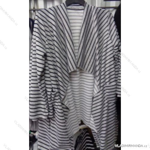 Cardigan Long Sleeve Stripe Ladies Oversize (xl-3xl) POLSKá Fashion PM118187
