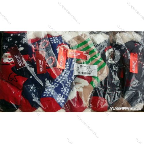 Socken bis zu Frauen isolierte Baumwolle Weihnachtsthema (35-41) AURA.VIA FM1255
