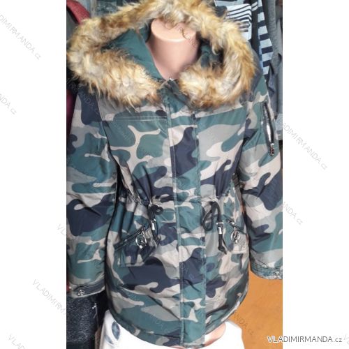 Kabát parka maskáčová dámska teplá s kožušinou (s-2xl) LHD FASHION LHD-001
