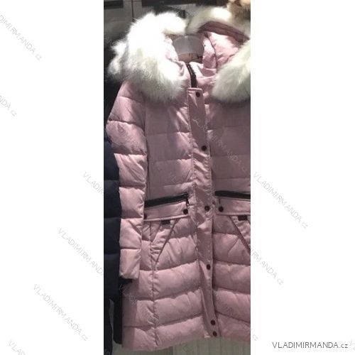 Kabát s kožušinou dlhý prešívaný dámsky (s-2xl) METROFIVE MET18006
