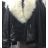 Short jacket with fur polished leatherette ladies (s-2xl) METROFIVE MET18013
