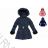 Jacket coat winter quilted with fur baby youth girl (8-16let) KUGO JK1807