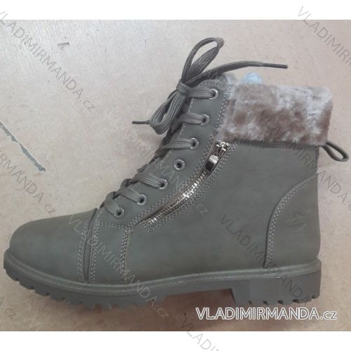 Topánky členkové WORKERY s kožušinkou (36-41) OBUV OB318017
