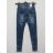 Rifle jeans s mašličkou a zipsom na nohavici dámske (34-42/XS-XL) Gourde LEU18YA1806